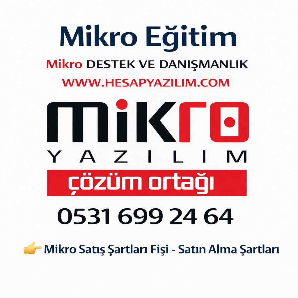 Mikro Muhasebe Programı Satış ve Satın Alma Şartları Fişleri