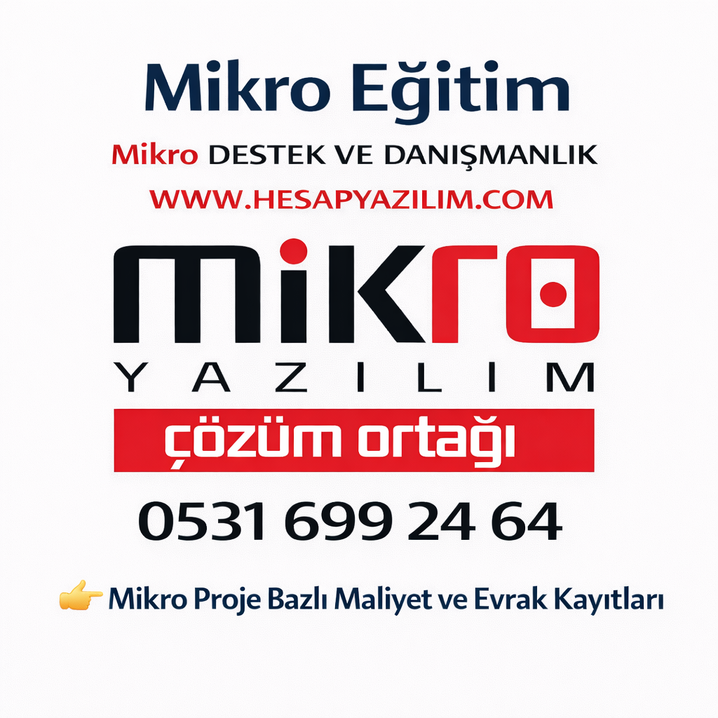 Mikro Proje Bazlı Maliyet ve Evrak Kayıtları Artiker