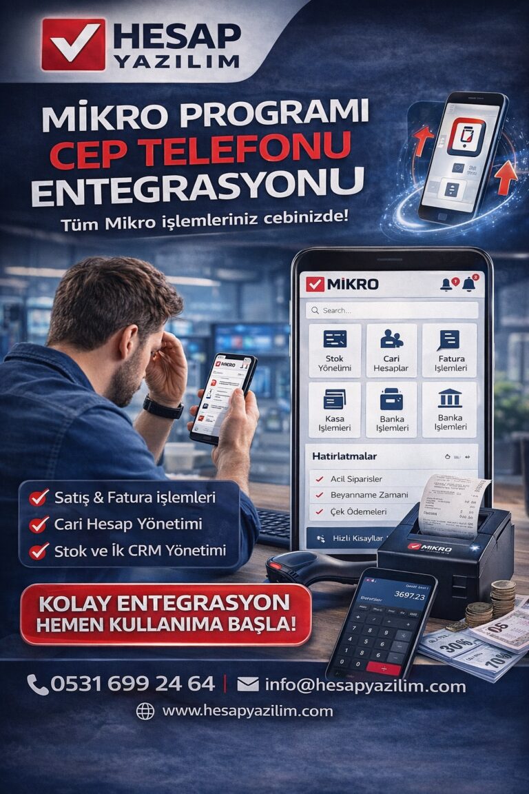 mikro programı cep telefonu entegrasyonu