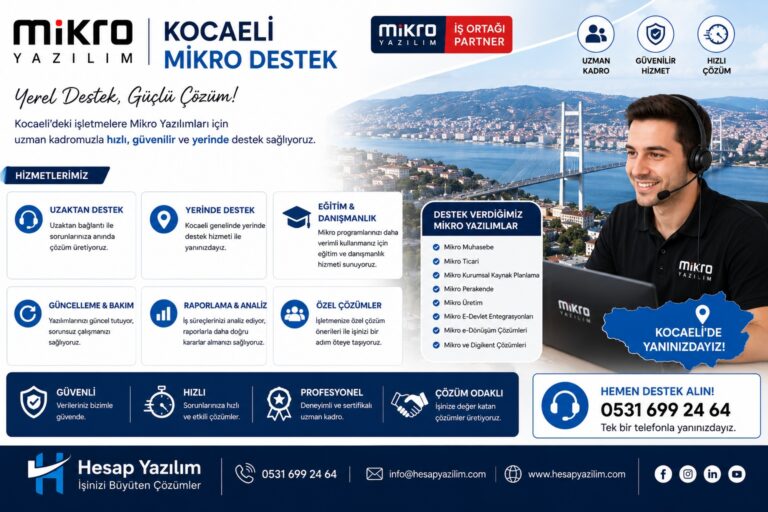 Mikro yazılım kocaeli mikro destek
