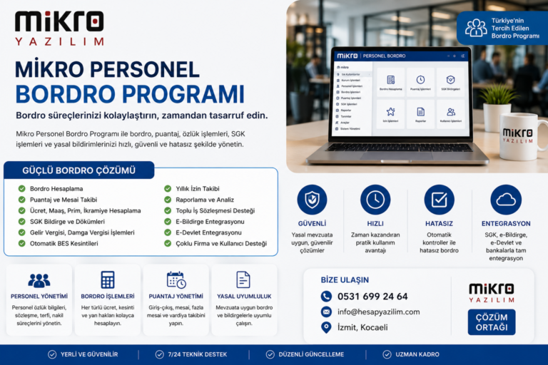 mikro personel bordro programı