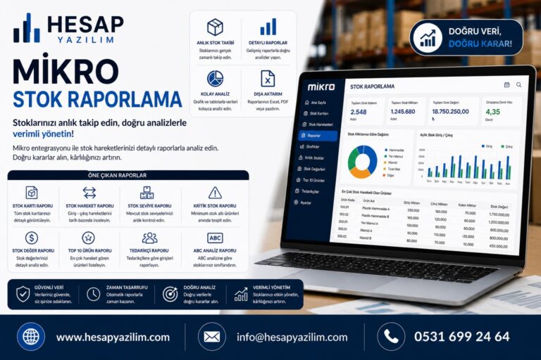 mikro yazışım stok raporlama