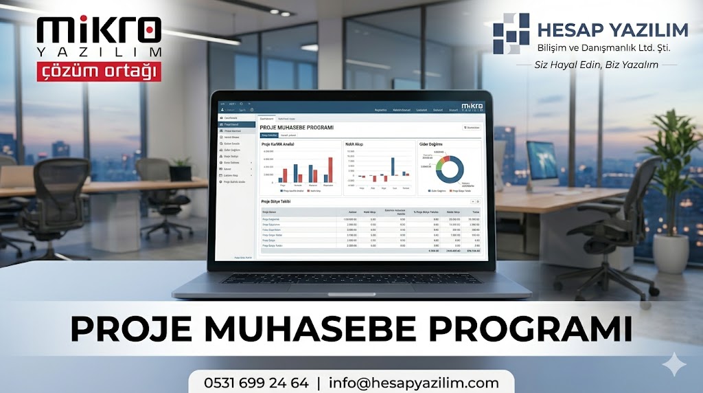 proje muhasebe takibi programı